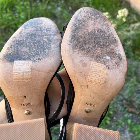 Raye Black Heeled Strappy Sandal Heels. - Picture 7 of 16